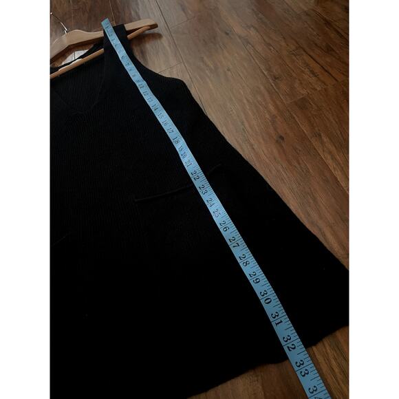 FP BEACH Free People Nikki Sweater Knit Dress Patch Pockets Black Size XS - Picture 9 of 14